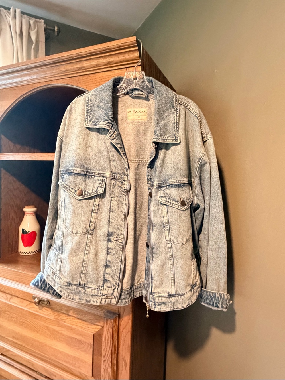 Free People We the Free Light Wash Denim Jacket - Women